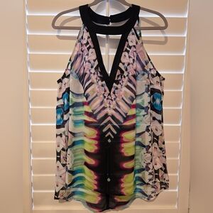 Bisou Bisou Vibrant Sheer Halter Top